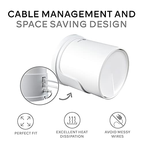 Cable Organizer For Whole Wifi Booster, Home Wifi Mesh System For Tp Link Deco X20 And X60, Easy-To-Install Wall Mounted Holder For Booster, White