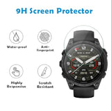 Watch Screen Protector Compatible For Garmin Tactix 8 Amoled 51Mm Smartwatch, 9H Tempered Glass Protective Film Full Coverage And Soft Tpu Protective Case (Tactix 8 Amoled 51Mm Black Red)