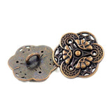 12 Pieces Gothic Flower Art Metal Shank Buttons 18Mm (11/16 Inch) (Ant