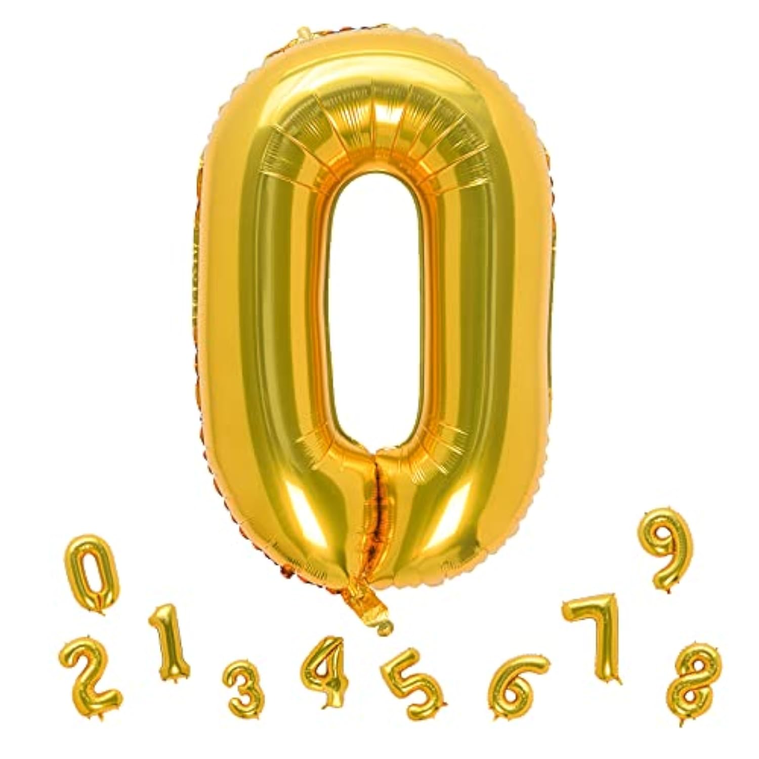 32" gold number 0 foil balloon for birthday party decoration supplies