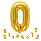 32" gold number 0 foil balloon for birthday party decoration supplies