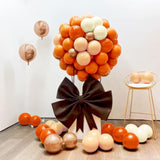 160PCS Fall Balloon Arch Kit with Orange White Copper Balloons for Thanksgiving Party