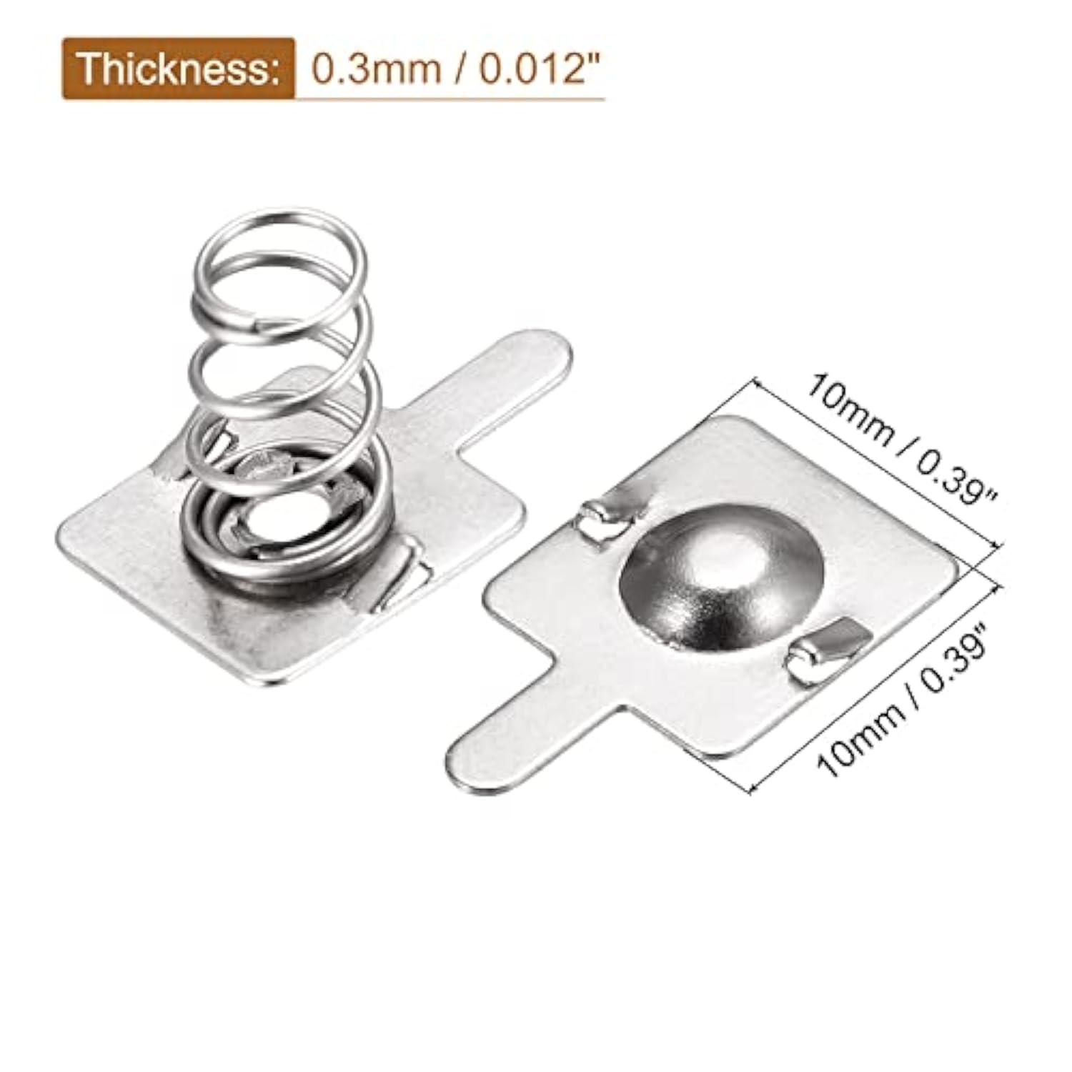 Battery Spring Plate Aa Battery Contact Nickel Plate 10Mmx10Mm For Diy 20 Set