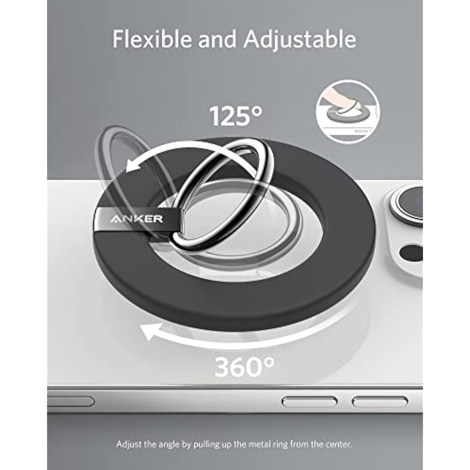 Magnetic Phone Grip, 610 Ring Holder & Kickstand for iPhone 14/13/12 Series