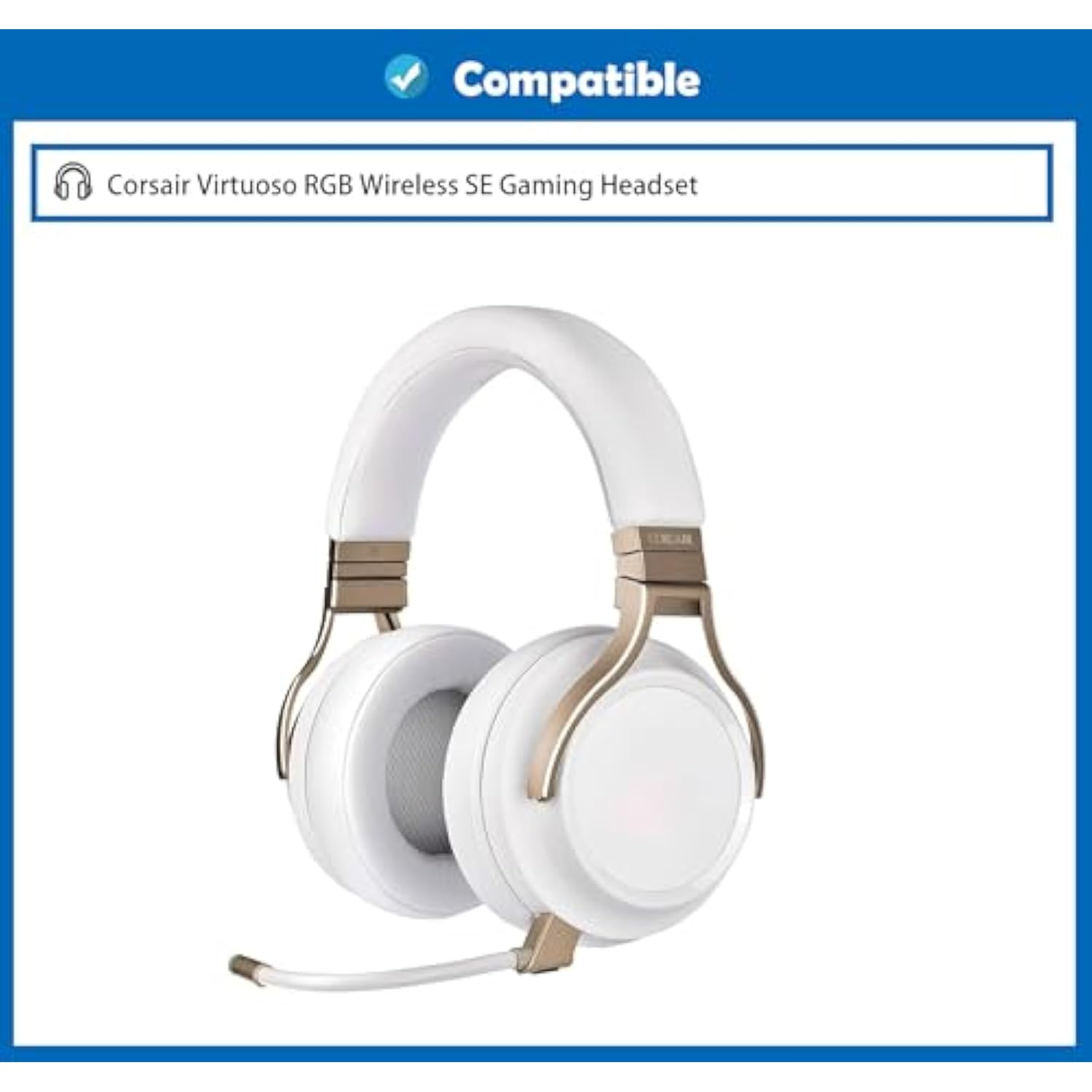 Professional Replacement Earpads Cushion Compatible With Corsair Virtuoso Rgb Wireless Se Gaming Headset Ear Pads With Skin-Friendly Leather