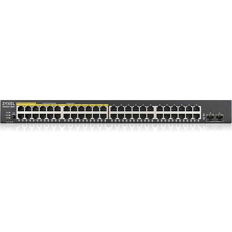 Zyxel 48-Port Gigabit PoE Switch | Smart Managed | Rackmount | 48 PoE+ Ports w