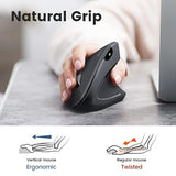 Perixx PERIDUO-813B US, Wireless Ergonomic Compact Keyboard & Vertical Mouse - Bundle with a 6-Button Ergonomic Vertical Mouse - Black - US English…