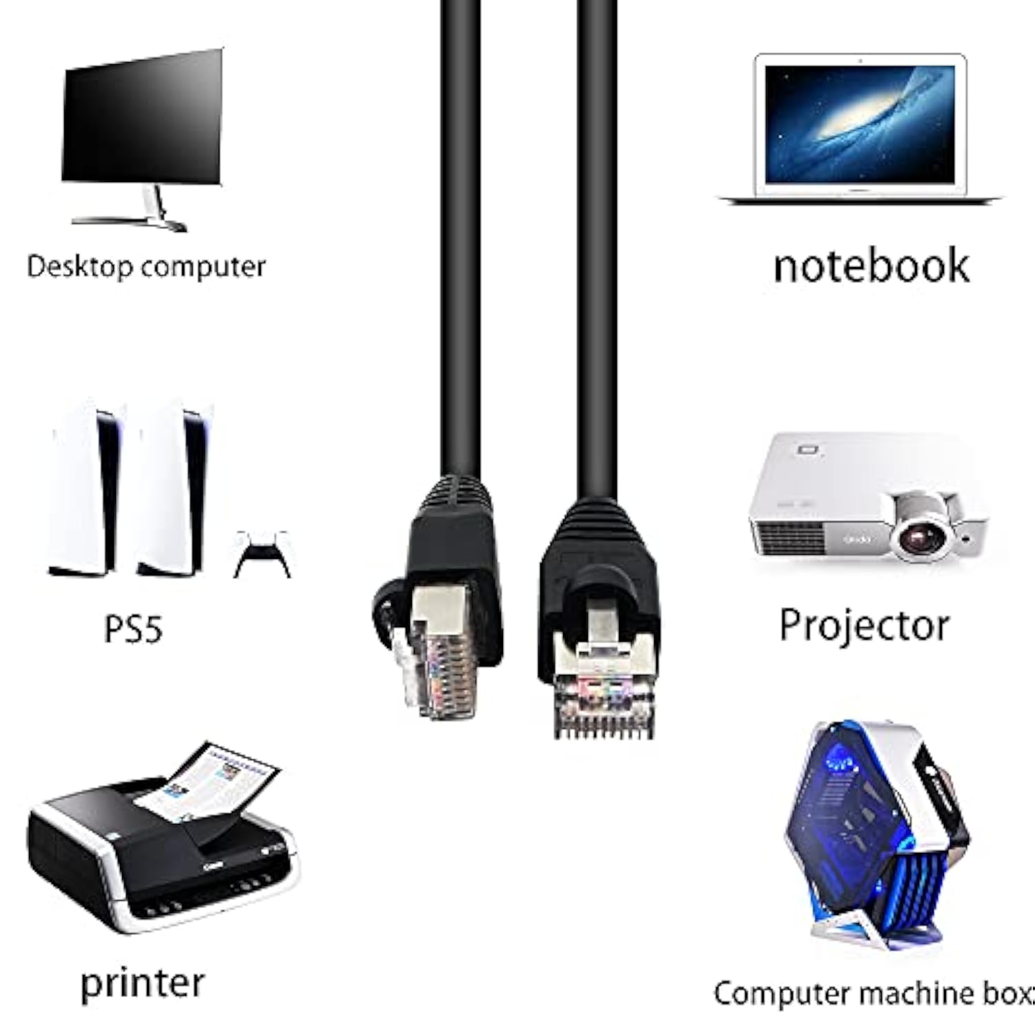 Rj50 Cable 10P10C Cat 5E Male To Male Modular Crystal Plug With Shielding Conn