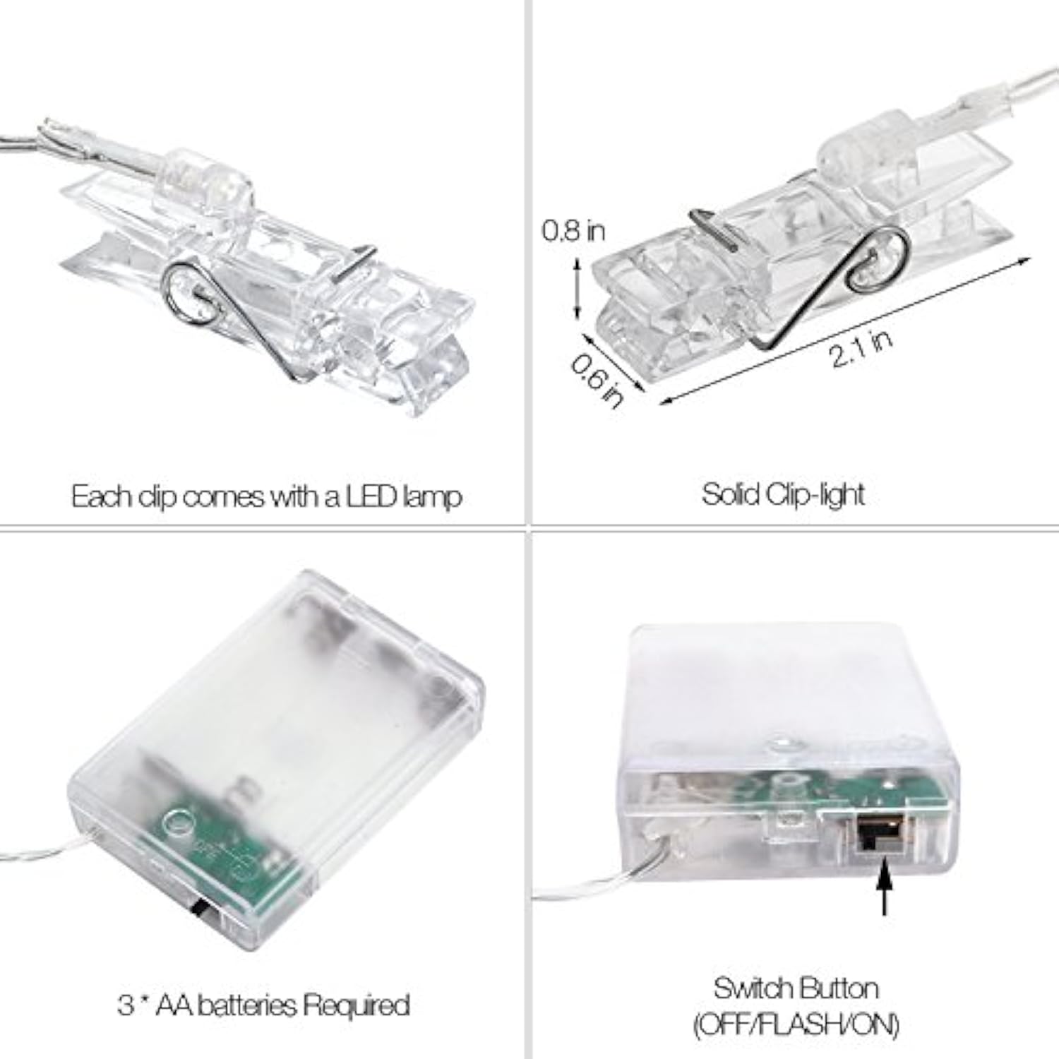 Photos Clips String Lights 20 Led Battery Operated Fairy String Lights For Bedroom Hanging Photos, Room Decor For Teen G