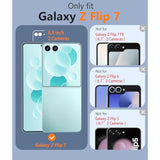 For Samsung-Galaxy Z-Flip-7 Clear Case: Military Grade Drop Protection Anti Yellowing Cell Phone Cover - Rugged Shockproof Protective Bumper Transparent Phonecase