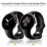 3-Pack For Google Pixel Watch 3/2/1 41Mm Case, [Anti-Scratch] 9H Tempered Glass Screen Protector+ All-Round Pc Glossy Protective Cover Bumper