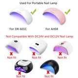 USB Power Charger Cable Cord for MelodySusie Portable UV LED Nail Lamp Nail Dryer DR-601C/Art04 Replacement Power Cord