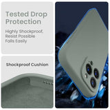 Designed For 15 Pro Case, Silicone Upgraded [Camera Protection] Phone Case With [2 Screen Protectors], Soft Anti-Scratch Microfiber Lining Inside, 6.1 Inch, Calke Green