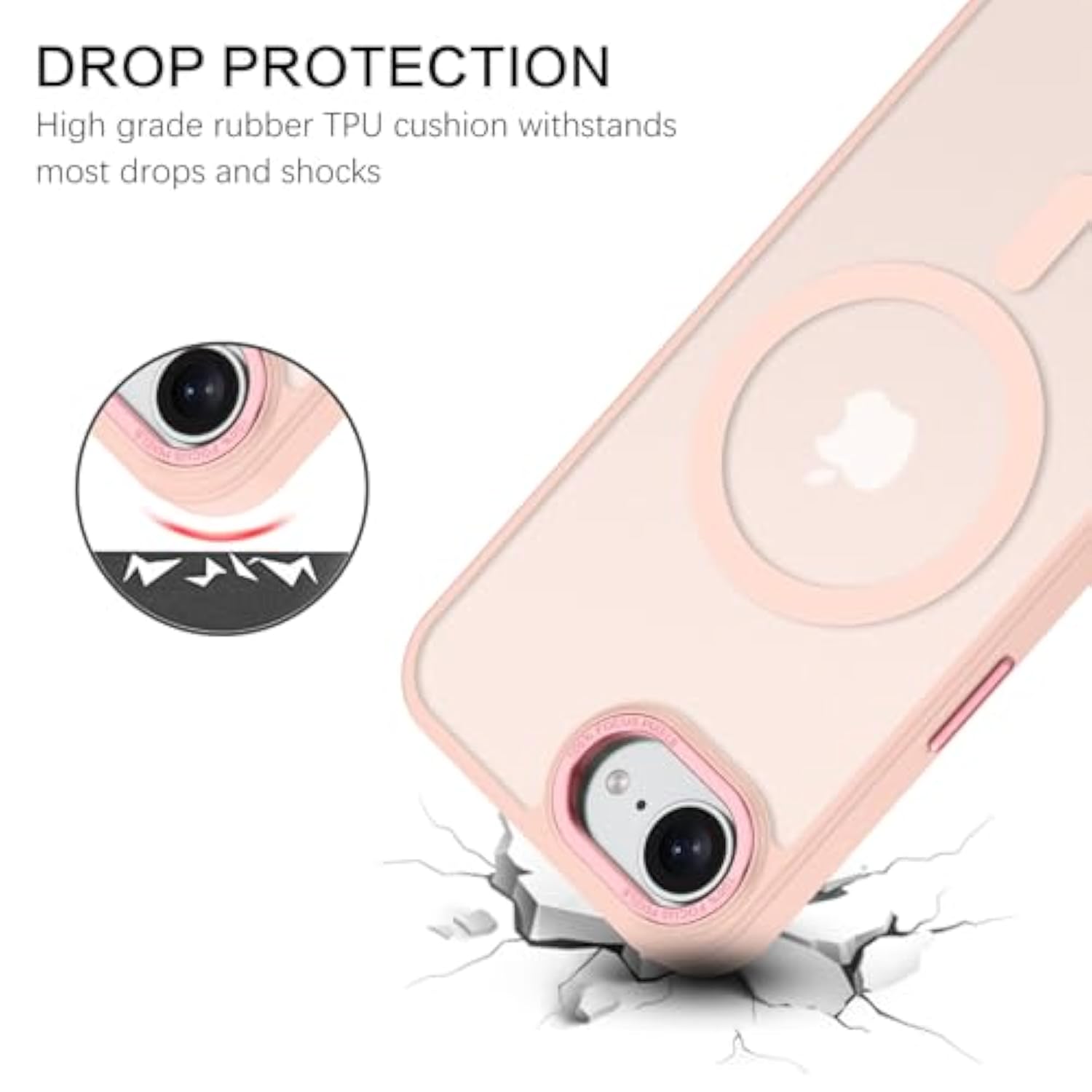 For Iphone 16E Case, [Compatible With Magsafe] Iphone Se4 2025 Magnetic Case Translucent Matte Frosted Slim Shockproof Women Men Protective Phone Cover For Iphone 16E 6.1",Pink