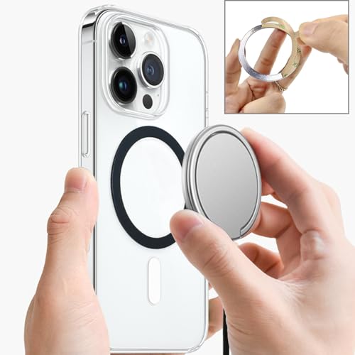 Universal Metal Ring Sticker for Magnetic Charger Compatible with iPhone//Android All Cellphones, Magnetic Mount/Phone Holder Conversion