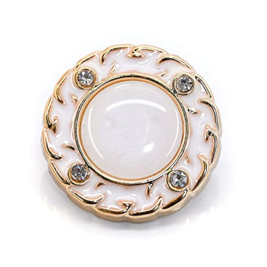 20 Pcs White Translucent Acrylic Electroplate Enamel Edges Sewing Shan