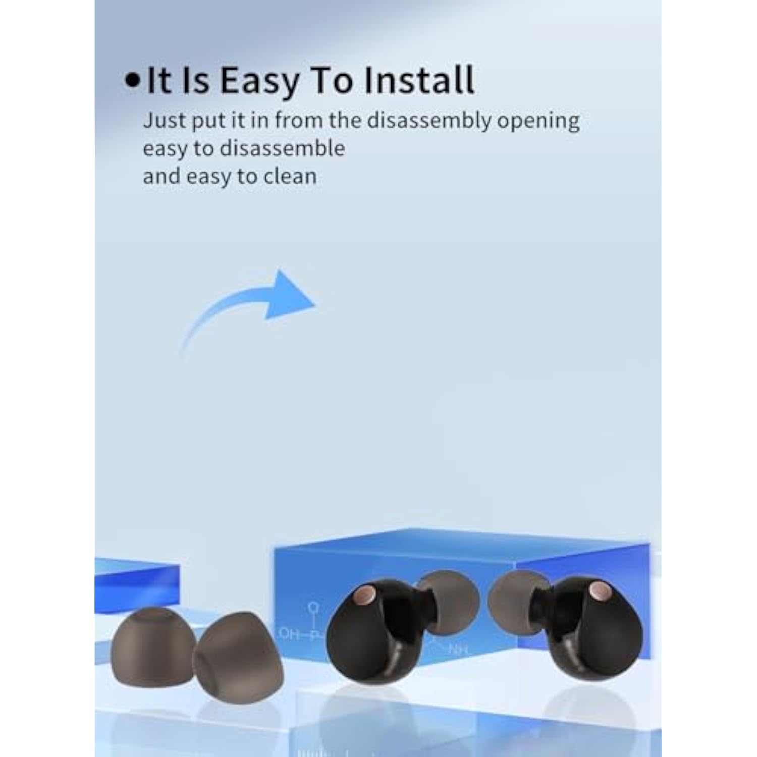 Replacement Ear Tips Compatible With Sony Wf-1000Xm5 True Wireless Earbuds, Lightweight Earplugs, Soft And Comfortable Noise Cancelling Earplugs,Gray(6 Pack).
