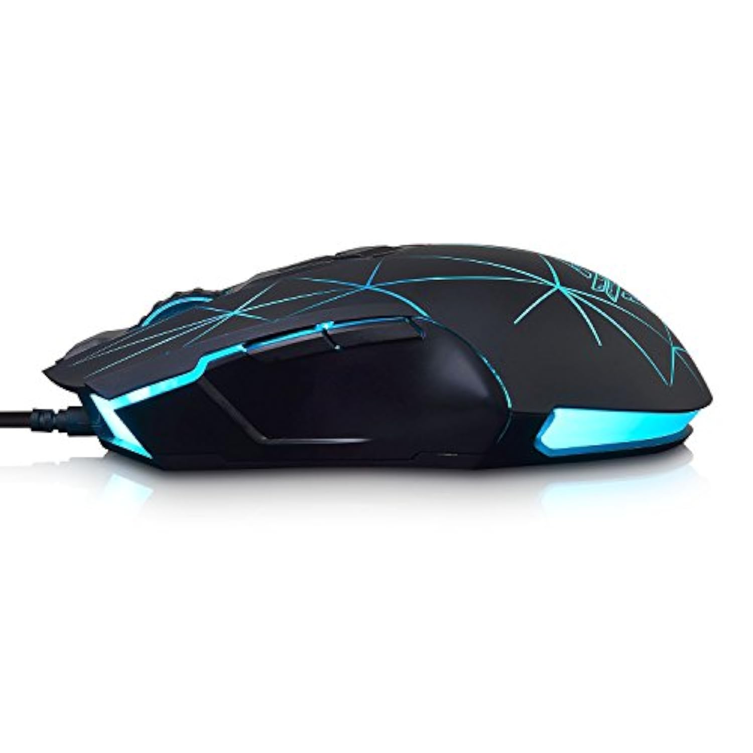 Aj52 Watcher Rgb Gaming Mouse, Programmable 7 Buttons, Ergonomic Led Backlit Usb Gamer Mice Computer Laptop Pc, For Windows Mac Os Linux, Star Black