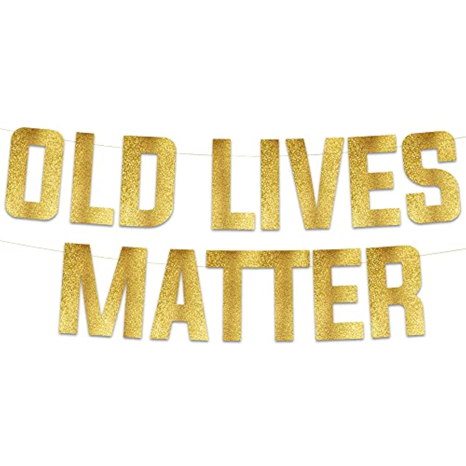 Pre-Strung Funny Birthday Gold Glitter Banner - Funny Retirement Decorations For Men And Women - Retirement Party Supplies And Gifts