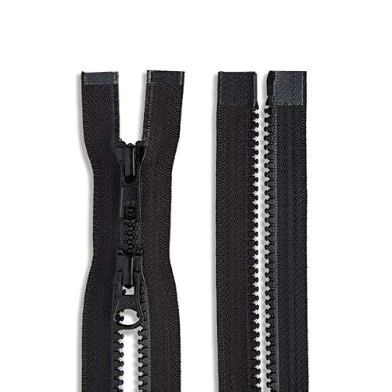 20 Inch Plastic Zipper Black 20” Heavy Duty Zippers Two Way Molded Pla