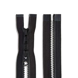 20 Inch Plastic Zipper Black 20” Heavy Duty Zippers Two Way Molded Pla