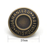 20Mm Ghq Jeans Button Tack Jacket Buttons Metal Replacement Kit 12 Set