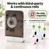 Label Maker Machine With Tape Portable Bluetooth Mini Sticker Printer Wireless Small Labeler With Multiple Templates For Home School Office Organization