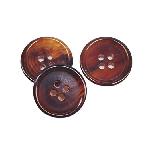 11 Pieces Light Brown Horn Buttons Set For Blazers Suits Coats 15Mm 20