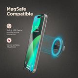 Magnetic Phone Grip Holder Thin Silicone Finger Loop Ring, Compatible with Magsafe (Black)