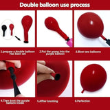 Red White Balloon Garland Dark Red Double Stuffed Balloons Arch Kit Set For Birthday Mothers Day Valentine Engagement Anniversary Bridal Shower Party Decorations