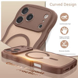 Magnetic Case for iPhone 17 Pro Max, Cute Wavy Design, Full Camera Protection, Compatible with MagSafe, Matte Anti-Slip Bumper, Protective Cover for 17 Pro Max 6.9"