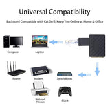 Ethernet Adapter 90 Degree, Down Angled Rj45 Male To Female Ethernet Extender