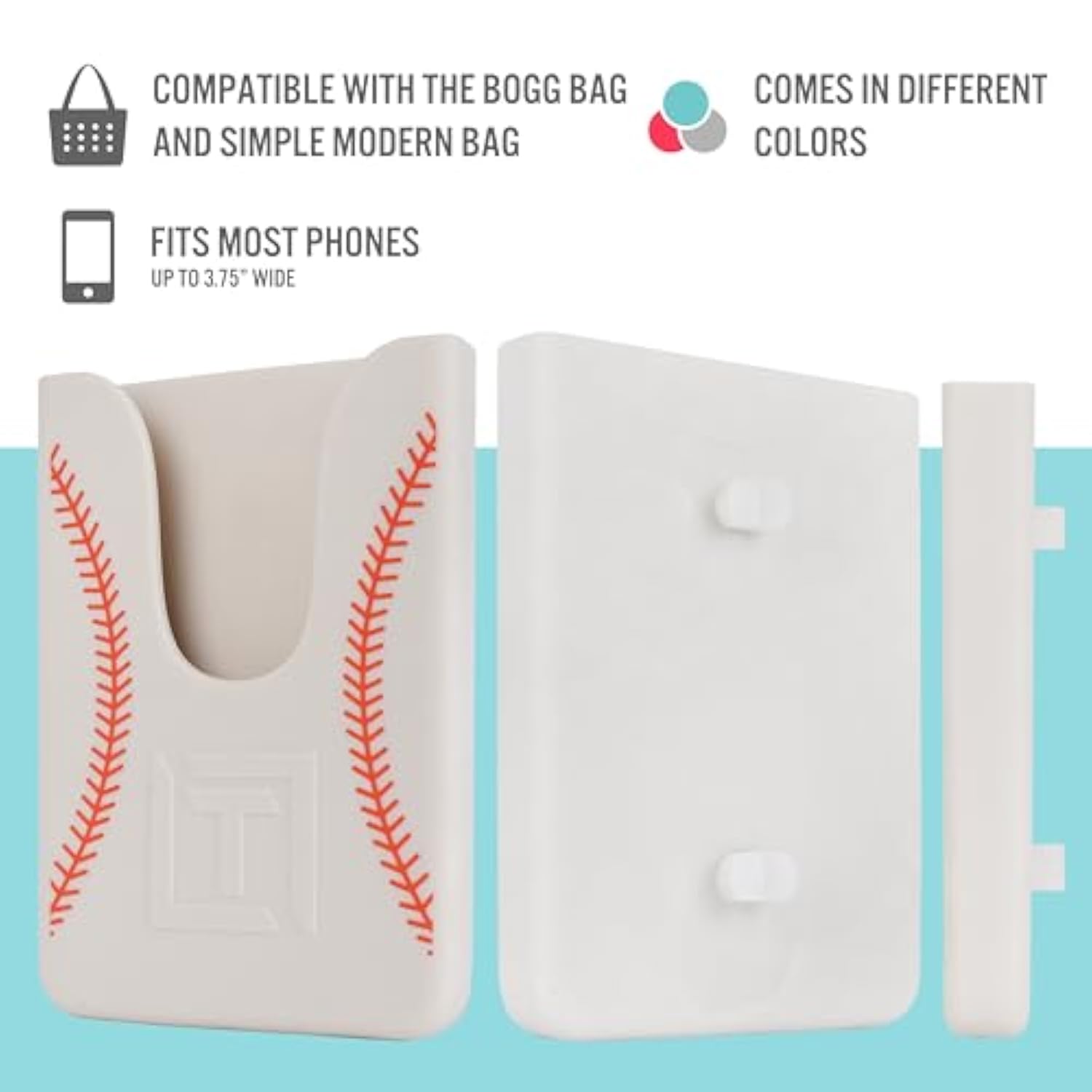 Baseball Silicone Phone Holder for Bogg Bag & Simple Modern Bag Fits All Phones