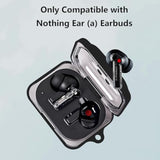Case Cover Compatible With Nothing Ear (A) Earbuds, Soft Silicone Protective Case With Cleaner Kit With Carabiner Keychain Accessories (Black)