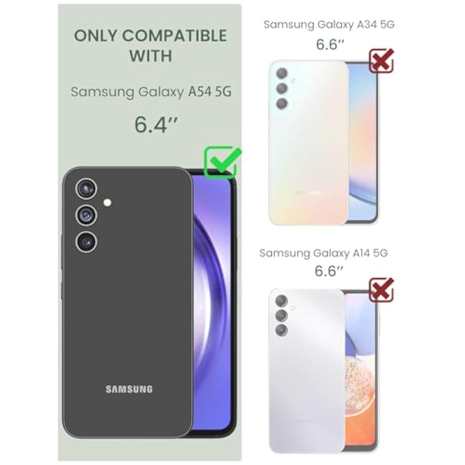 For Samsung Galaxy A54 5G Case With Tempered Glass Screen Protector [2 Pack],[Military Grade Protective] Slim Soft Tpu & Hard Pc,Girls Women Crystal Clear Flower Pattern Cases(Magnolia)