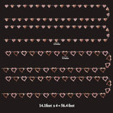 Rose Gold Heart Garland Glitter Valentine Day Mothers Day Wedding Engagement Anniversary Bridal Shower Baby Shower Bachelorette Party Decorations Backdrop Banner Hanging Decor