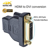DTech DVI Female to HDMI Female Adapter HDMI to DVI-I Converter Bi-Directional