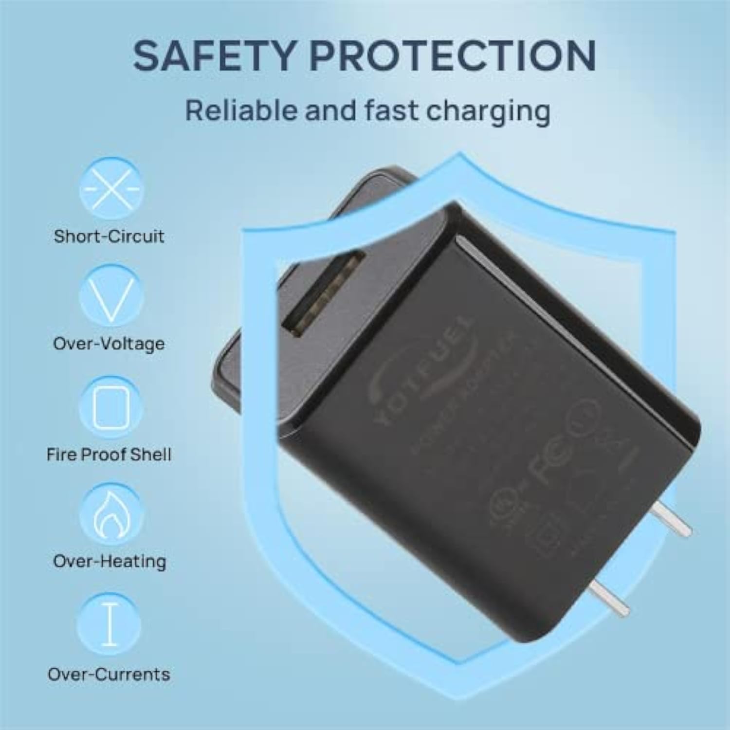 Wall Charger Cube 5V2A Usb Power Supply Charging Block Universal Wall Plug Brick Portable Travel Fast Charger Power Adapter For Iphone, Samsung Galaxy, Lg (2Pcs-Black)