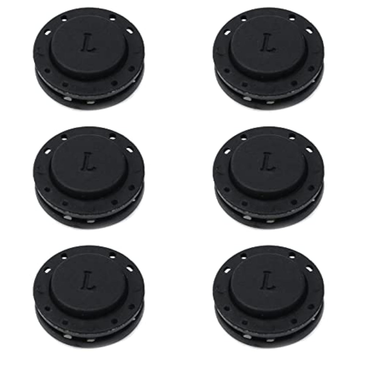 12Pcs Magnetic Clothes Buttons Black Hidden Coat Button Nylon Windbrea