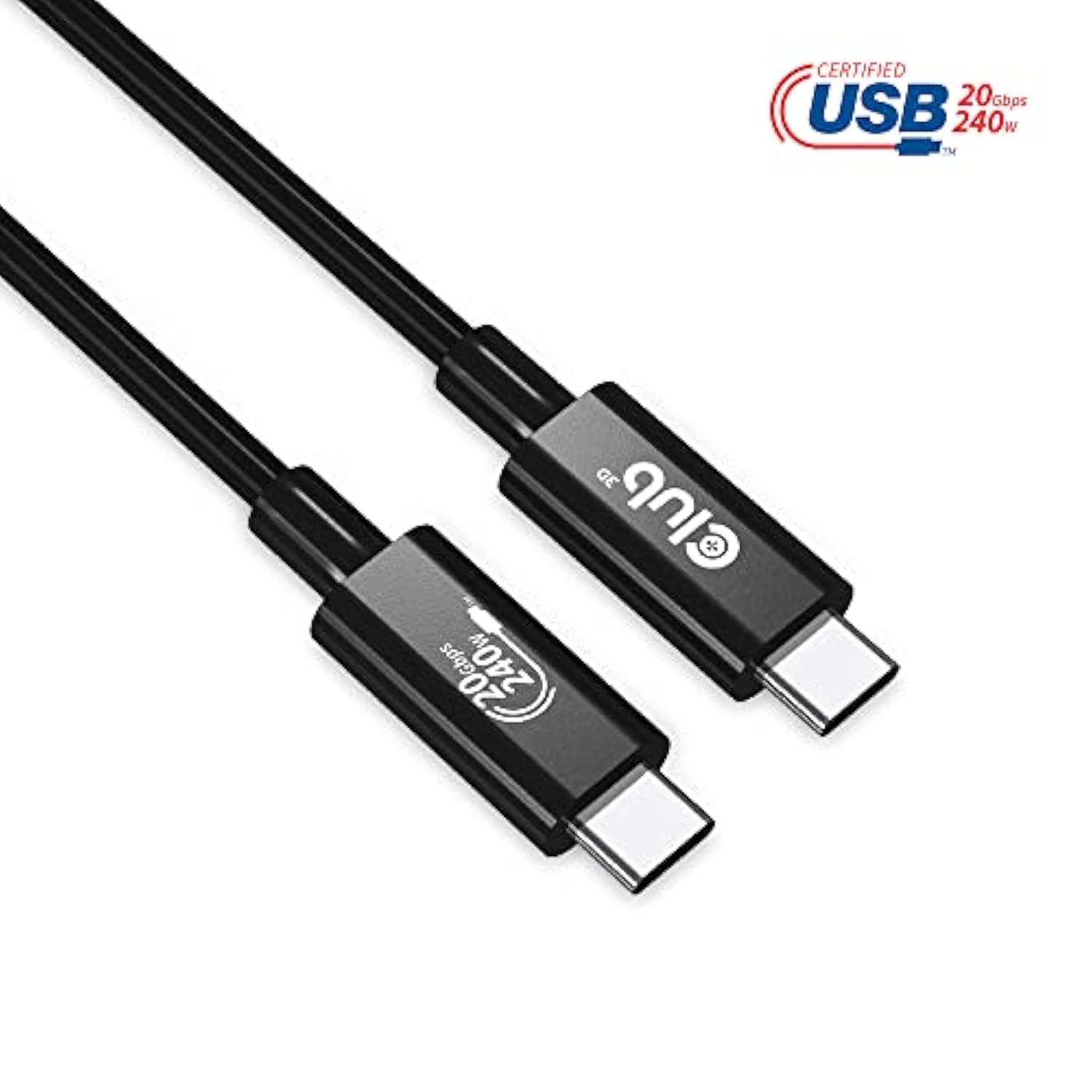 Cac-1575 Usb4 Gen3X2 Type C To Type C Bi-Directional Cable With 240W Charging, 20Gbps Data Transmission And Supports 4K60Hz Video 2M - 6.56Ft