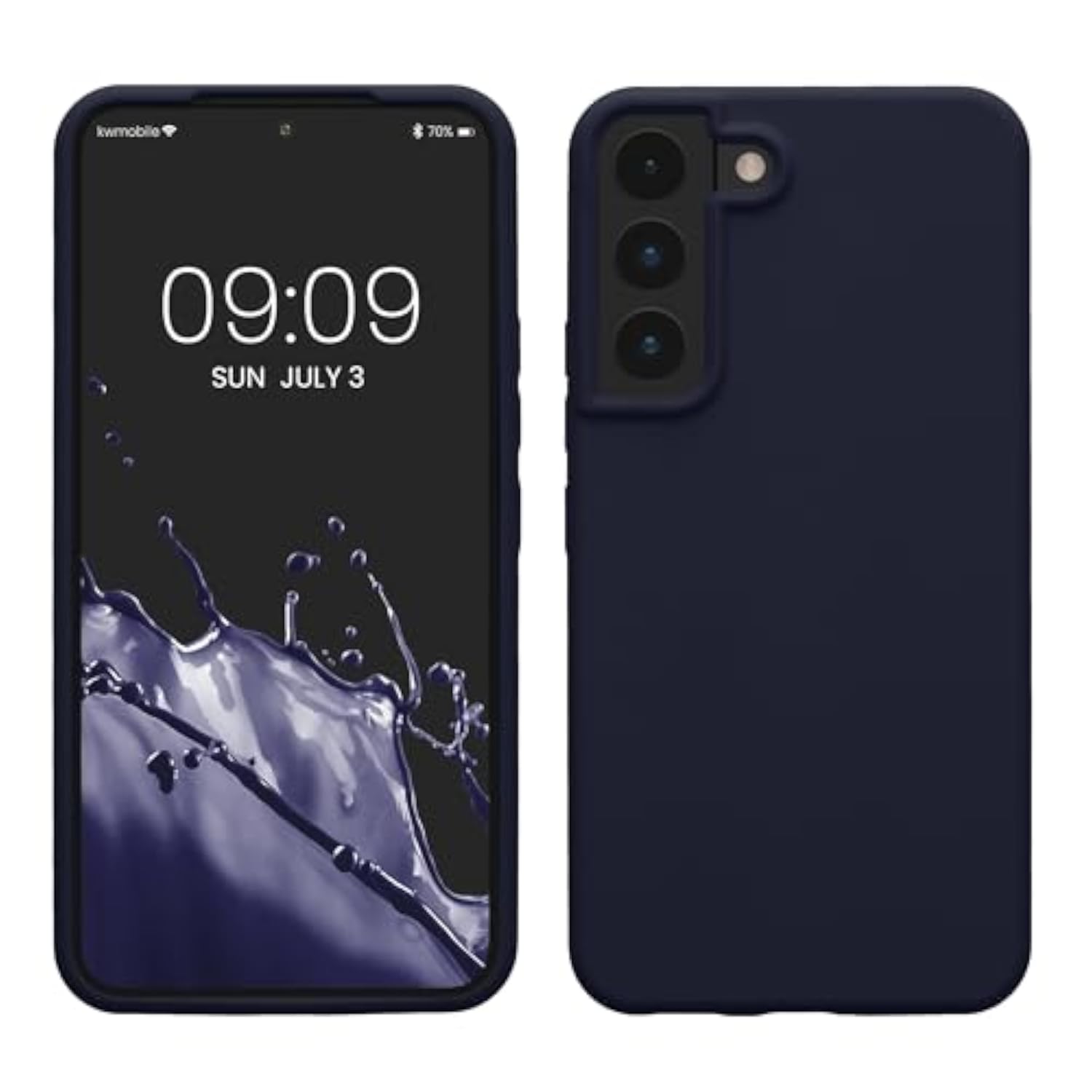 Samsung Galaxy S22 Case Compatible with kwmobile TPU Silicone Phone Cover Deep Ocean