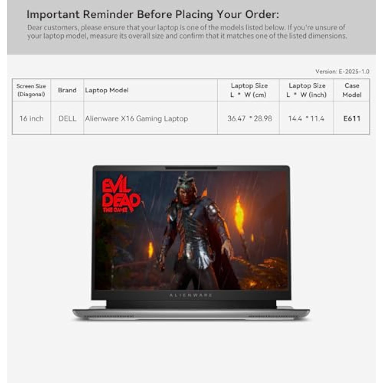 Smatree 16 inch Laptop Sleeve for Alienware 16 Area-51 Gaming Laptop, for Alienware m16 R1/x16 R1/x16 R2, for DELL G16 7630, Case with Accessory Pocket, YKK Zipper (E611)