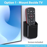 2-Pack Universal Remote Control Holders Wall or TV Mount Medium Black