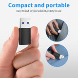 6Pcs Upgraded Usb 3.0 To Usb C Adapter, Compatible With Samsung, Iphone, Ipad, Power Bank And More Usb C Devices.
