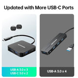 6 In 1 Adapter With 4K 30Hz Hdmi, 100W Pd, 3 Usb A 3.0, 1 Usb C For Macbook Pr