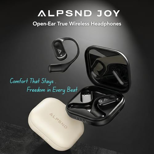Joy Open-Ear Headphones, Wireless Bluetooth 5.4 Earbuds, Over-Ear Around-Ear Earhook, Sports Fit For Running & Workouts, Enc Clear Calls, Hd Sound, App Eq, 40H Battery, Ipx4 Sweatproof, Black