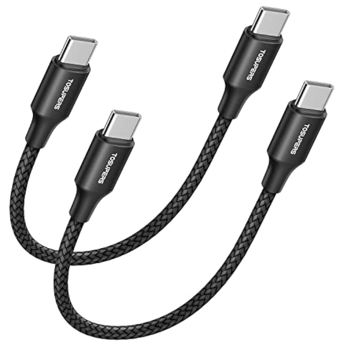 Short Usb C To Usb C Cable 1Ft, 2-Pack Pd 60W Fast Charging Usb Type C To Type