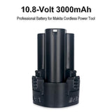 2-Pack 10.8V 3.0Ah Li-Ion Battery Replacement for Makita BL1014 BL1013