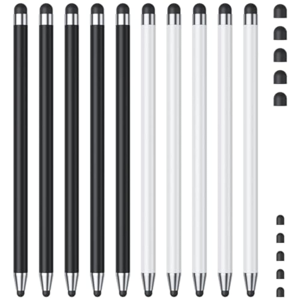 Stylus (10Pcs), Stylus Pen For Touchscreen, High Precision And Sensitivity Stylus Pen For Ipad/Iphone/Samsung/Android Smartphone And Tablets, Compatible With All Capacitive Touch Screen (Black/White)