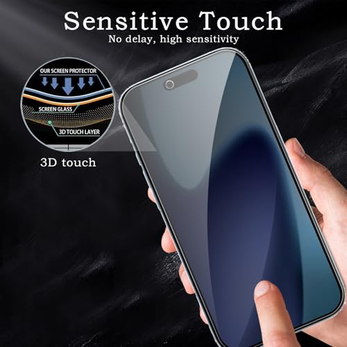 [2+2 Pack] Privacy Screen Protector for iPhone 17 Air, Anti-Spy Shatterproof Tempered Glass with Camera Lens Tempered Glass 9H Hardness Bubble Free Anti-Glare Case Friendly